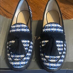 Ann Taylor Blue and Black Loafers